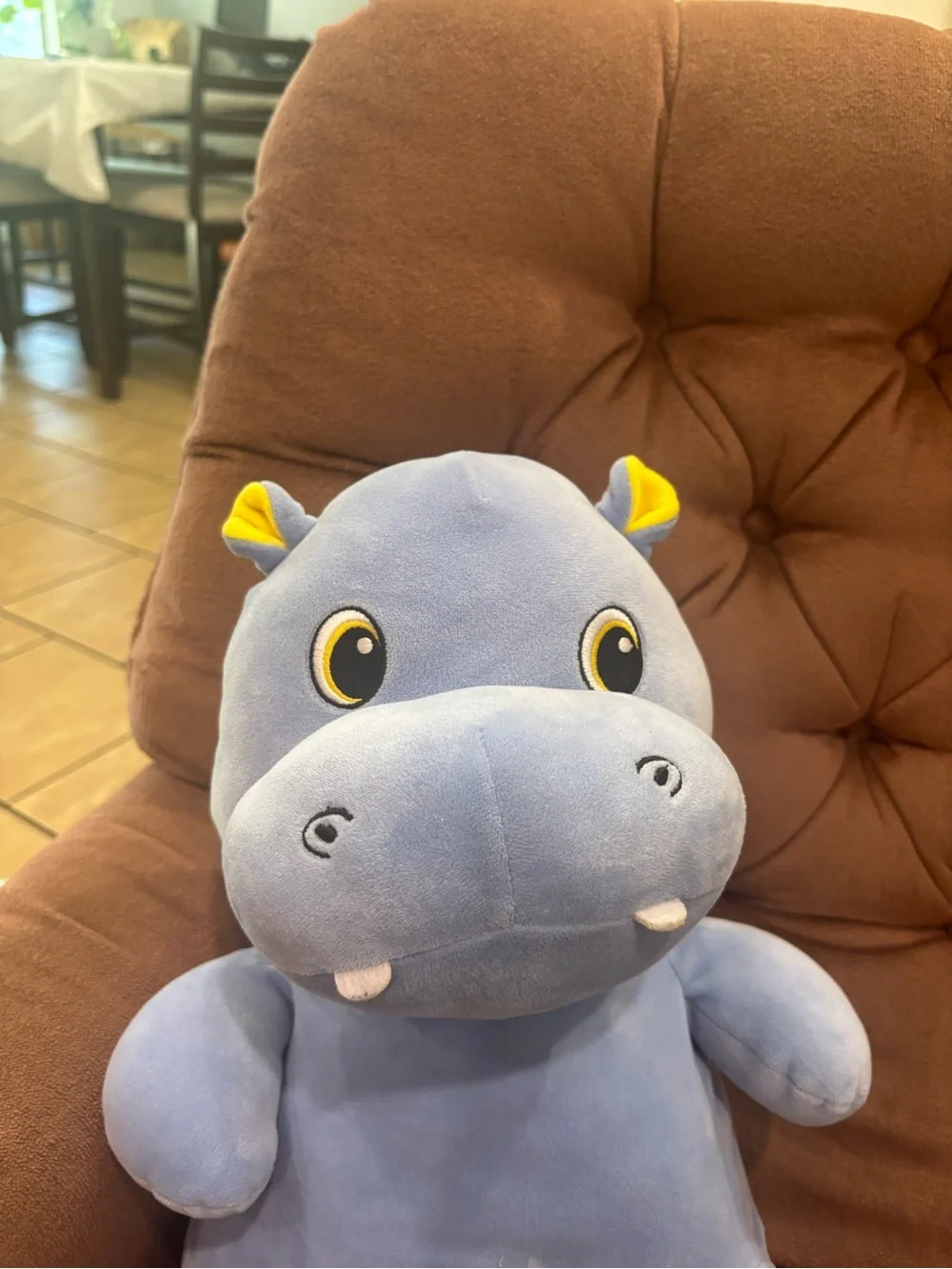 Plush Hippo Stuffed Animal - Soft Lavender Hippo Plush Toy